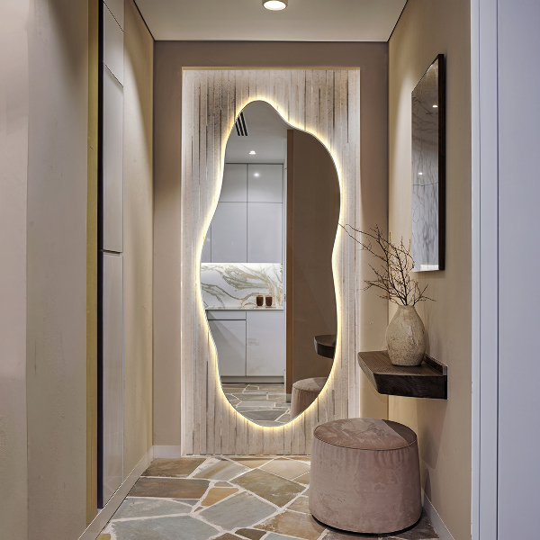 Ausgefallene spiegel mit led 35x80 cm