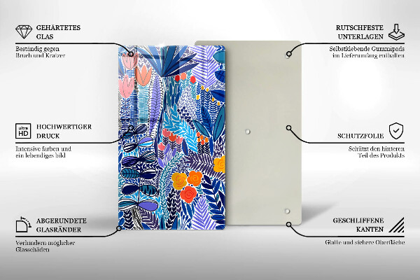 Glas Ceranfeldabdeckung Bemalte Wiese