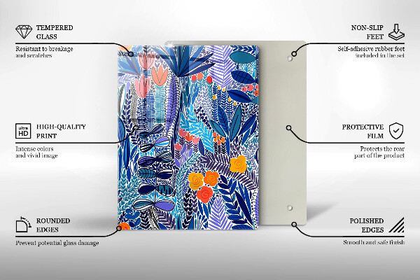 Glas Ceranfeldabdeckung Bemalte Wiese