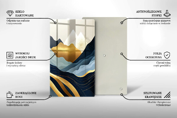 Glas Ceranfeldabdeckung Abstrakte Berge