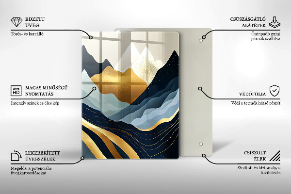 Glas Ceranfeldabdeckung Abstrakte Berge