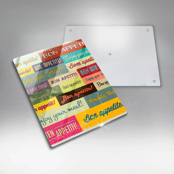 Glas Ceranfeldabdeckung Untertitel Guten Appetit Sprachen