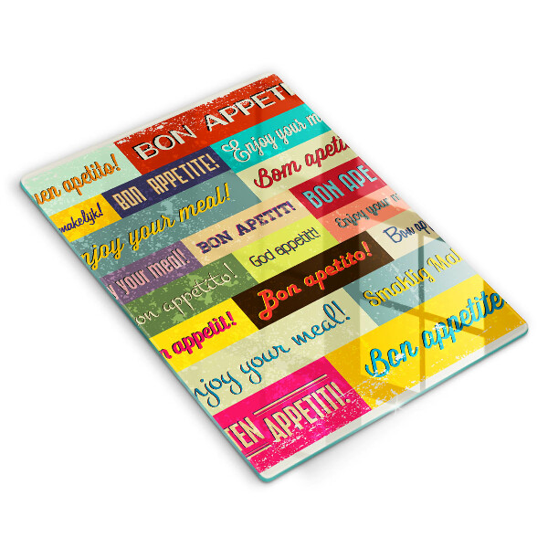 Glas Ceranfeldabdeckung Untertitel Guten Appetit Sprachen