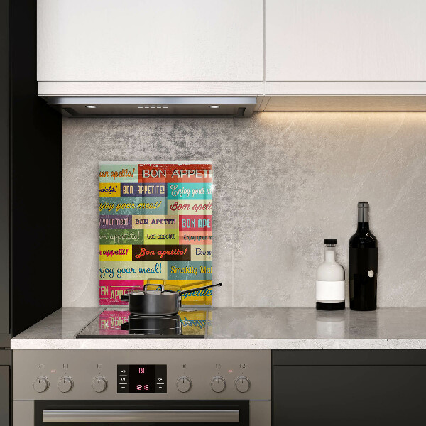 Glas Ceranfeldabdeckung Untertitel Guten Appetit Sprachen