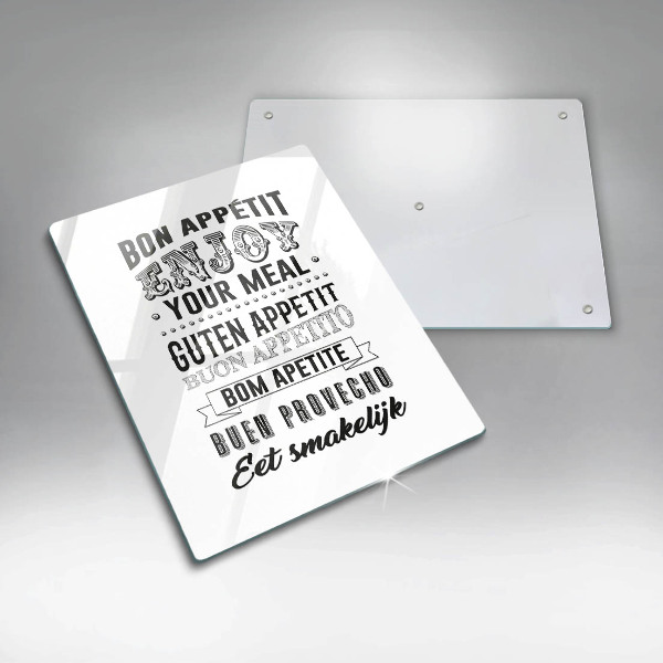 Glas Ceranfeldabdeckung Inschrift für die Küche Satz