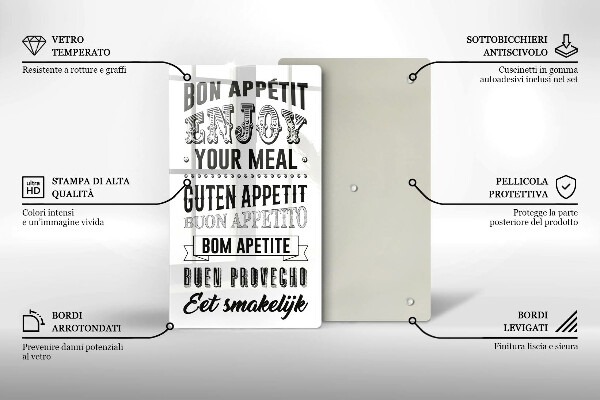 Glas Ceranfeldabdeckung Inschrift für die Küche Satz