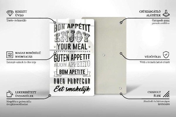 Glas Ceranfeldabdeckung Inschrift für die Küche Satz