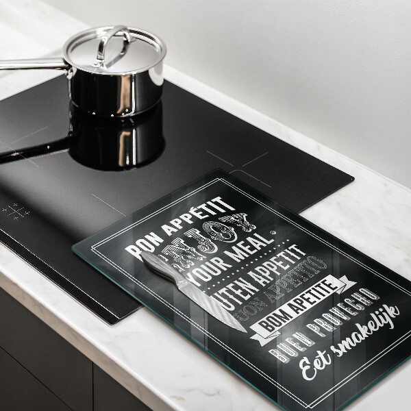 Glas Ceranfeldabdeckung Inschrift für die Küche Satz