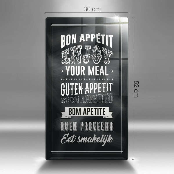 Glas Ceranfeldabdeckung Inschrift für die Küche Satz