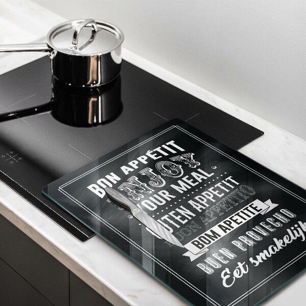 Glas Ceranfeldabdeckung Inschrift für die Küche Satz