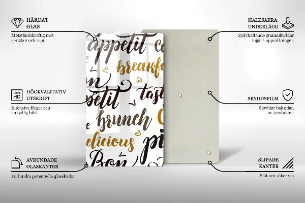 Glas Ceranfeldabdeckung Bon appetit