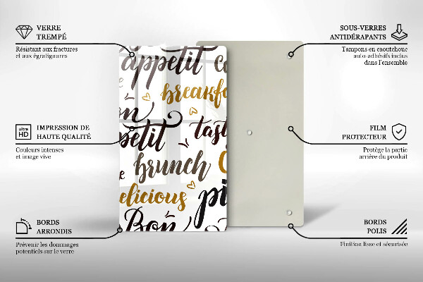 Glas Ceranfeldabdeckung Bon appetit