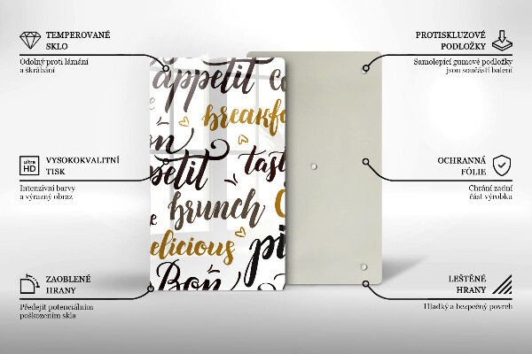 Glas Ceranfeldabdeckung Bon appetit