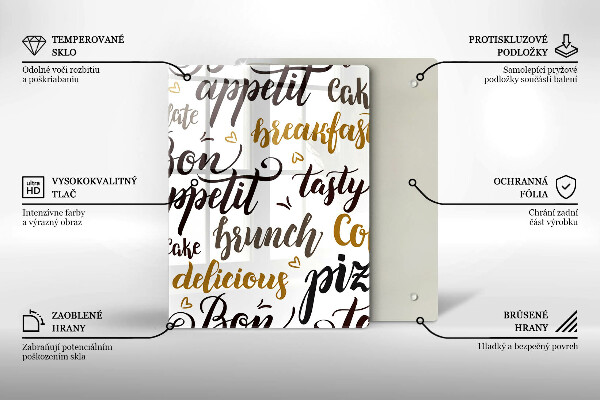 Glas Ceranfeldabdeckung Bon appetit