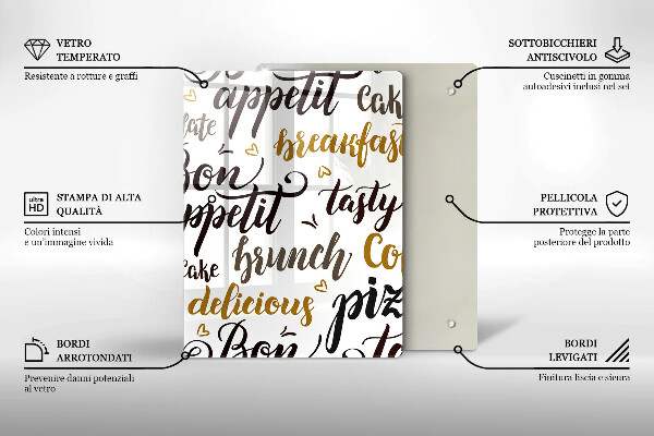 Glas Ceranfeldabdeckung Bon appetit