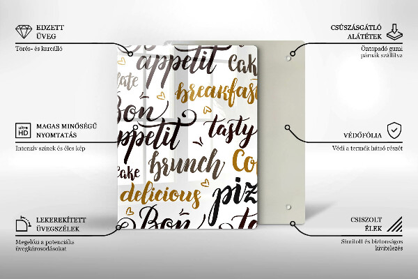 Glas Ceranfeldabdeckung Bon appetit