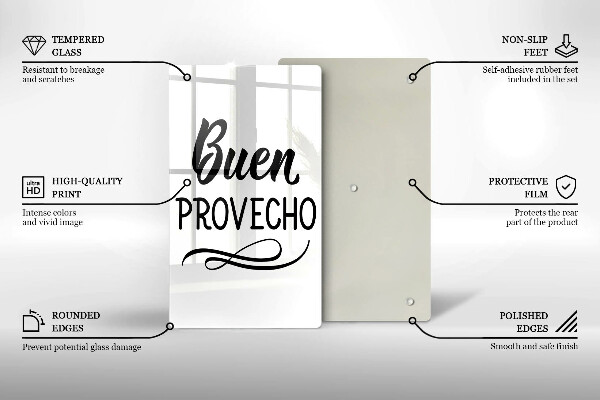 Glas Ceranfeldabdeckung Buen provecho
