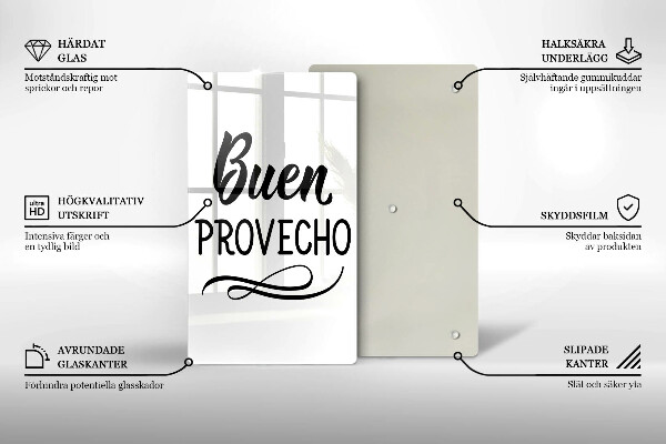 Glas Ceranfeldabdeckung Buen provecho