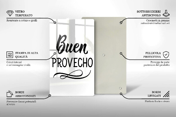 Glas Ceranfeldabdeckung Buen provecho