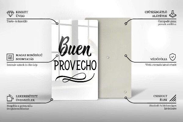 Glas Ceranfeldabdeckung Buen provecho
