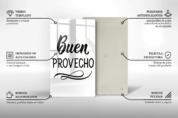 Glas Ceranfeldabdeckung Buen provecho