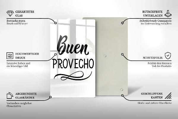 Glas Ceranfeldabdeckung Buen provecho