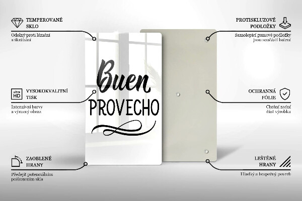 Glas Ceranfeldabdeckung Buen provecho