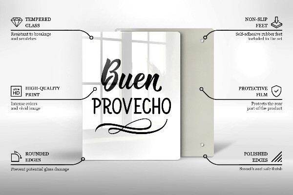 Glas Ceranfeldabdeckung Buen provecho