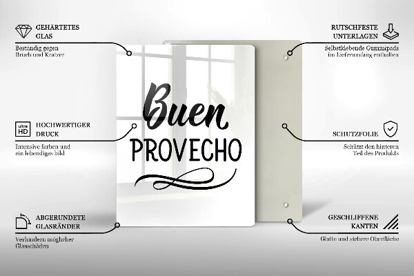 Glas Ceranfeldabdeckung Buen provecho