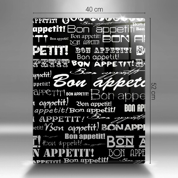 Glas Ceranfeldabdeckung Küchenuntertitel Bon appetit