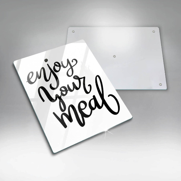 Glas Ceranfeldabdeckung Enjoy your meal