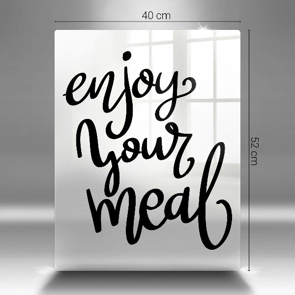 Glas Ceranfeldabdeckung Enjoy your meal