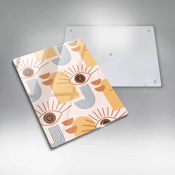 Glas Ceranfeldabdeckung Boho-Augenmuster