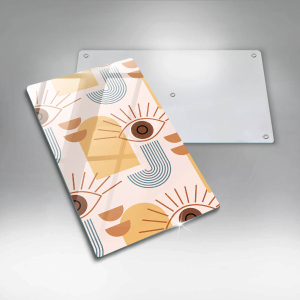 Glas Ceranfeldabdeckung Boho-Augenmuster