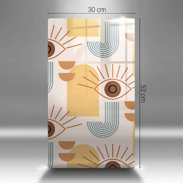 Glas Ceranfeldabdeckung Boho-Augenmuster