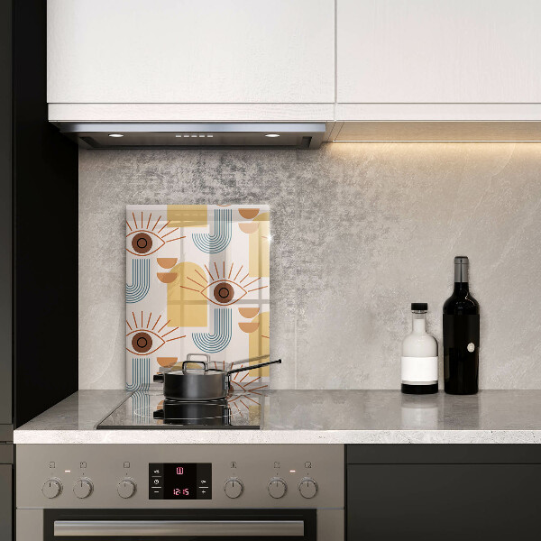 Glas Ceranfeldabdeckung Boho-Augenmuster