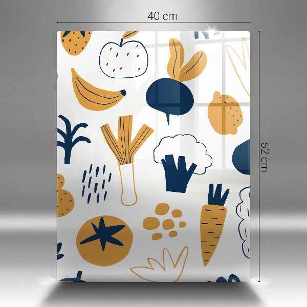 Glas Ceranfeldabdeckung Lebensmittelillustration