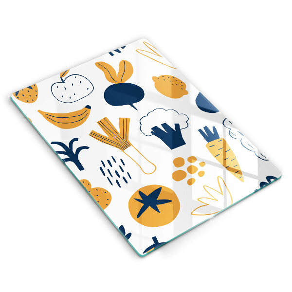 Glas Ceranfeldabdeckung Lebensmittelillustration