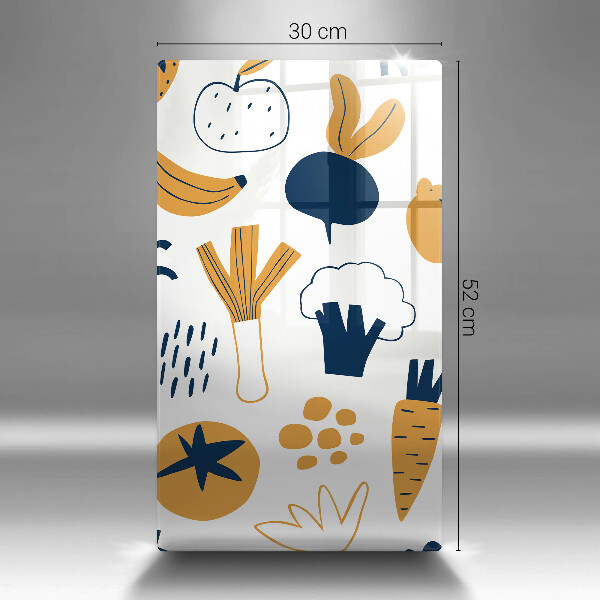 Glas Ceranfeldabdeckung Lebensmittelillustration