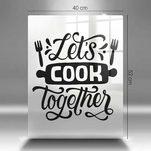Glas Ceranfeldabdeckung Let's cook together