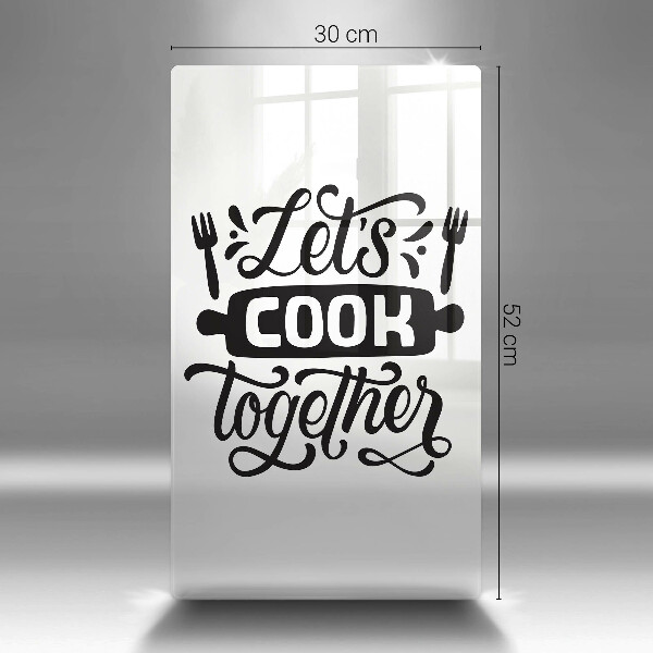 Glas Ceranfeldabdeckung Let's cook together