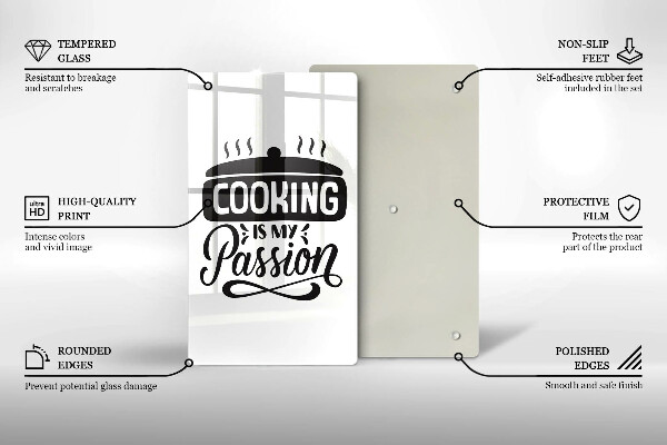 Glas Ceranfeldabdeckung Cooking is my passion