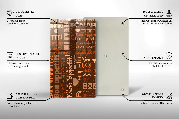 Glas Ceranfeldabdeckung Bon appetit