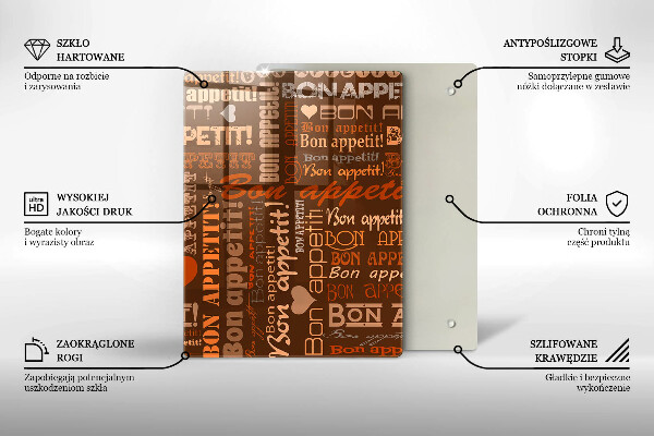 Glas Ceranfeldabdeckung Bon appetit