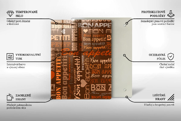 Glas Ceranfeldabdeckung Bon appetit
