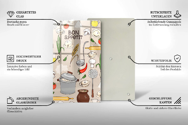 Glas Ceranfeldabdeckung Küchenillustration