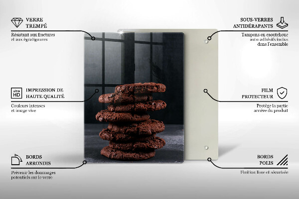 Glas Ceranfeldabdeckung Schokoladenkekse