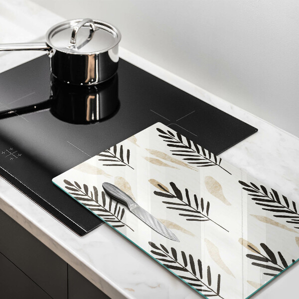 Glas Ceranfeldabdeckung Boho-Pflanzen