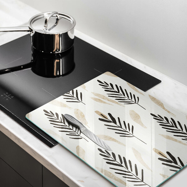 Glas Ceranfeldabdeckung Boho-Pflanzen