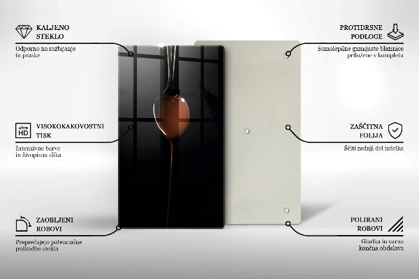 Glas Ceranfeldabdeckung Ein Löffel Schokolade